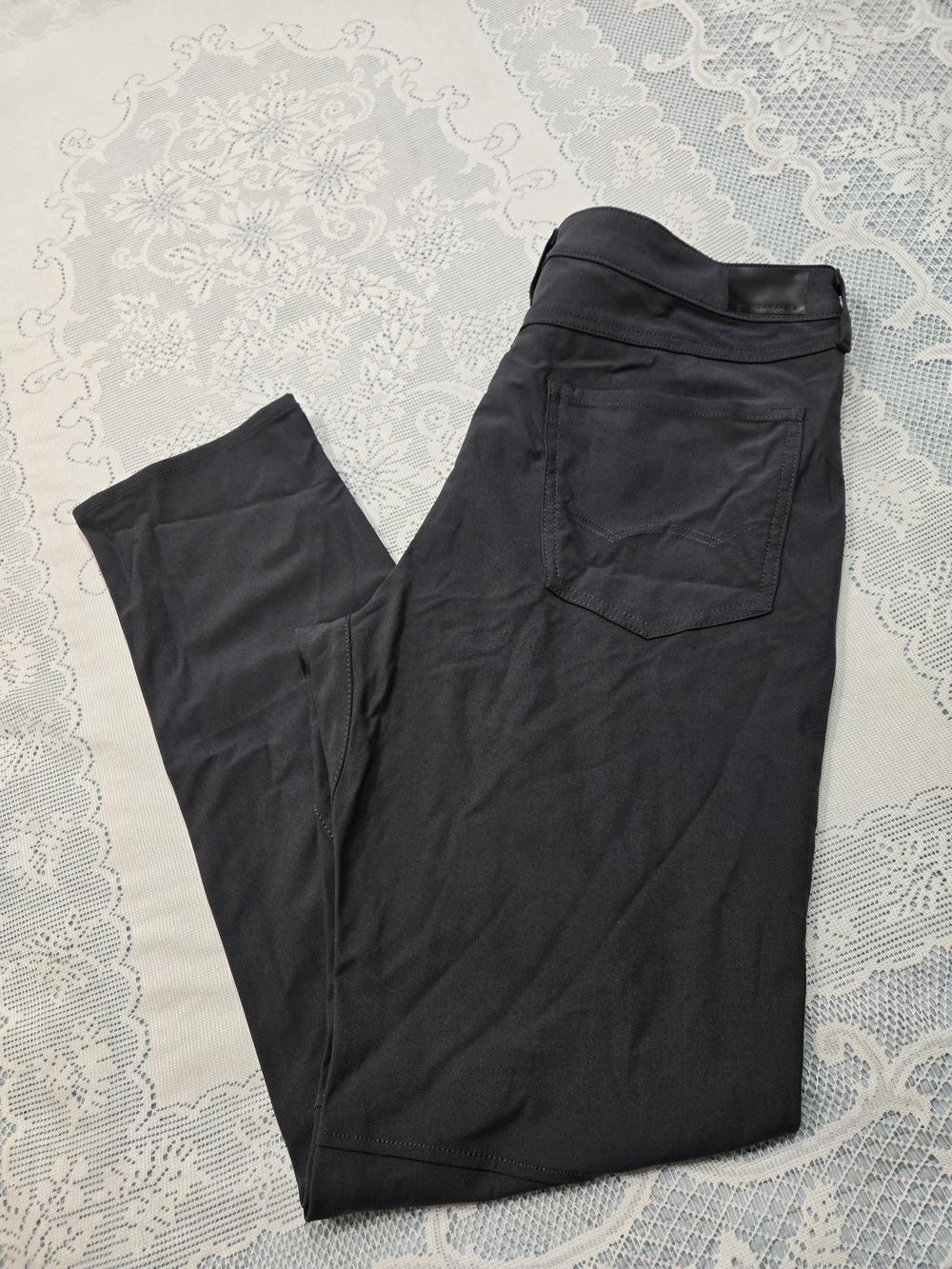 American Eagle Outfitters Men's Black Straight Leg Pant Sz 34/36 - Picture 7 of 11